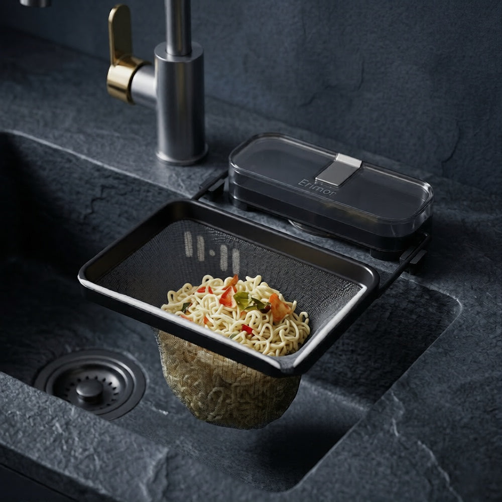 Mounted Kitchen Drain Filter With Collapsible Basket