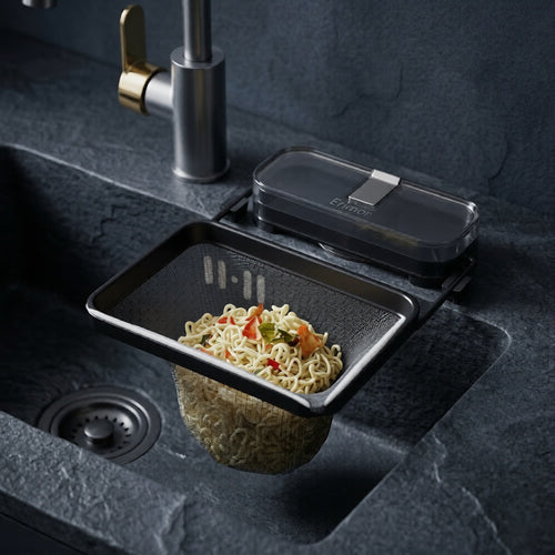 Mounted Kitchen Drain Filter With Collapsible Basket