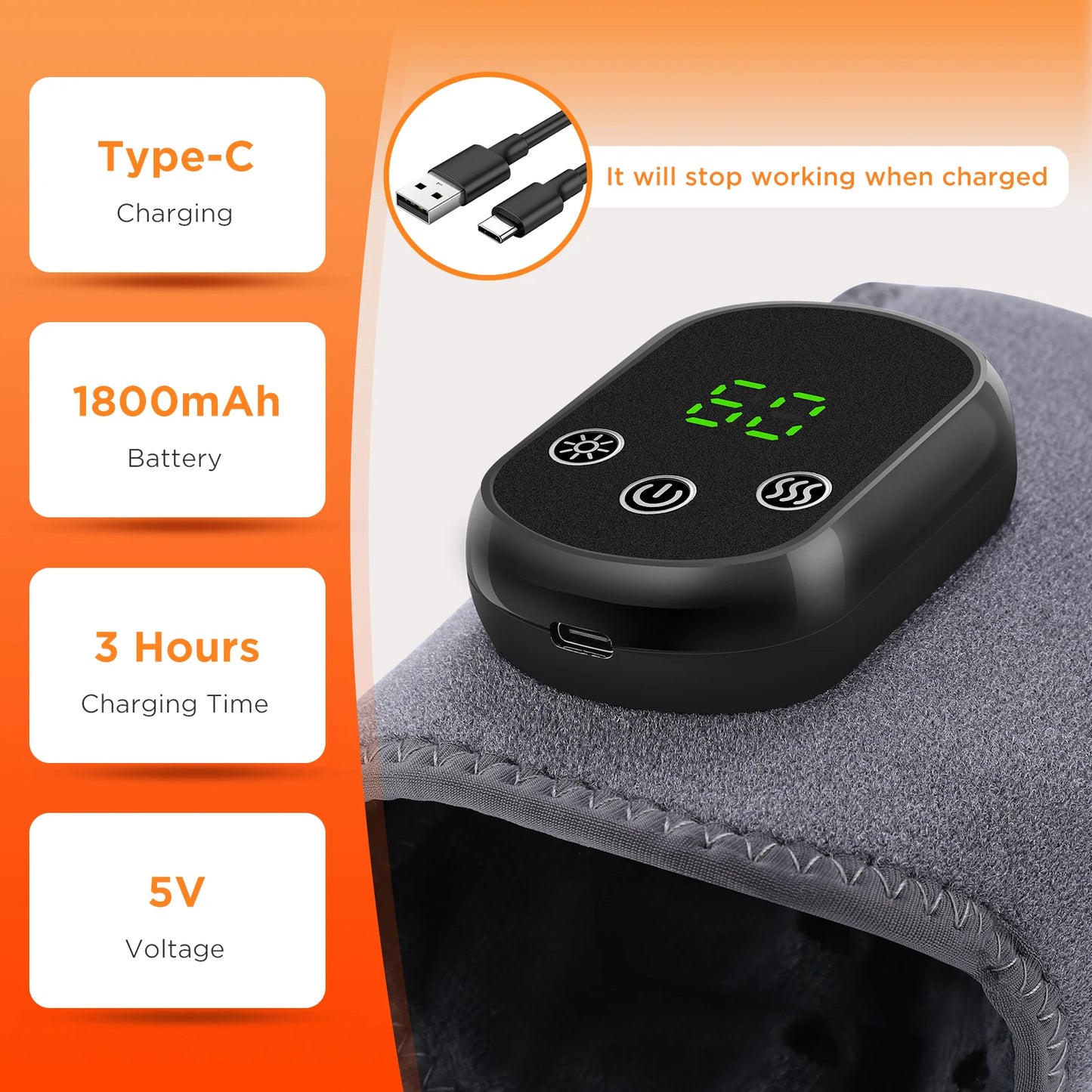 Wireless Heated Leg Massager 2pcs