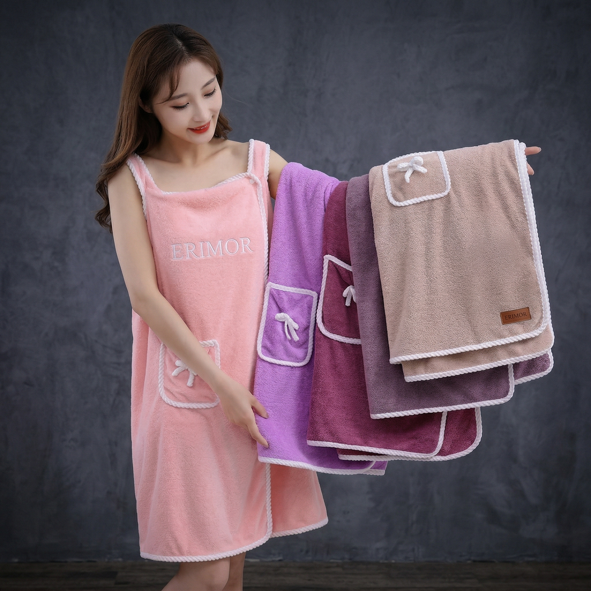 Cozy Wearable Bath Towel Dress