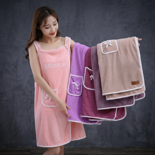 Cozy Wearable Bath Towel Dress